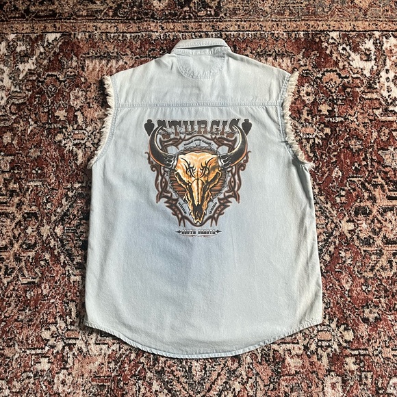 Lightning Clothing - Sturgis Denim Vest - Picture 2 of 7